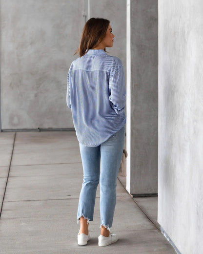 Streepjesstijl Blouse