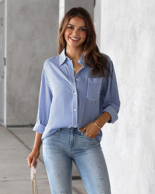 Streepjesstijl Blouse