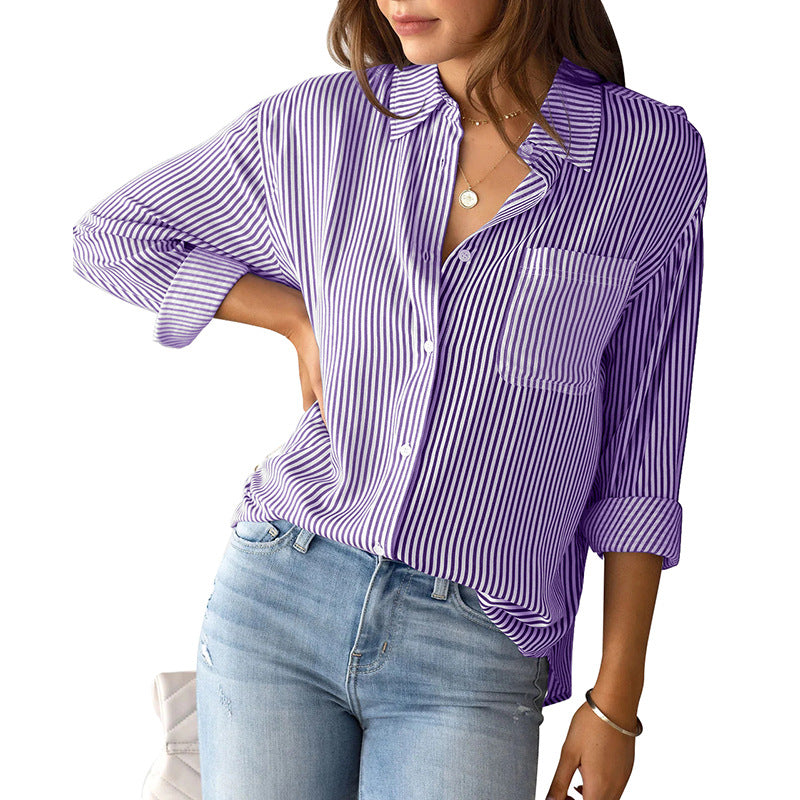 Streepjesstijl Blouse